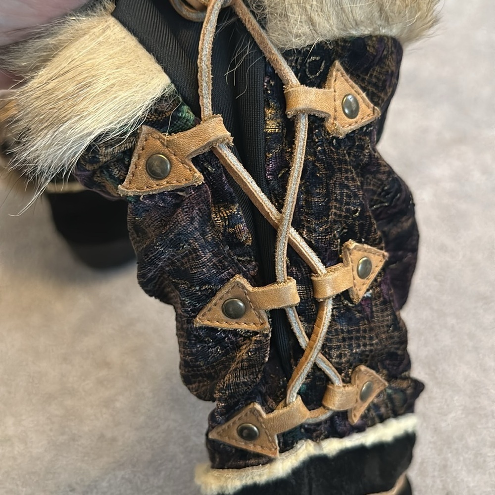 Tecnica Genuine Fur Goat Mukluk Boots GUC Super Warm Wool Lined EU 42 - Picture 14 of 14